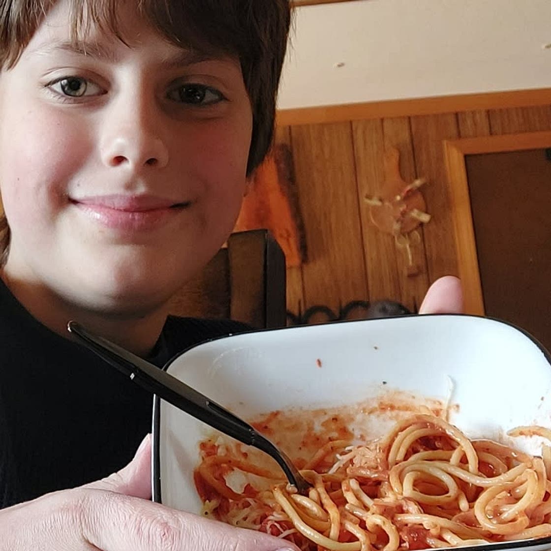 Chicken parmesan and buttered noodles