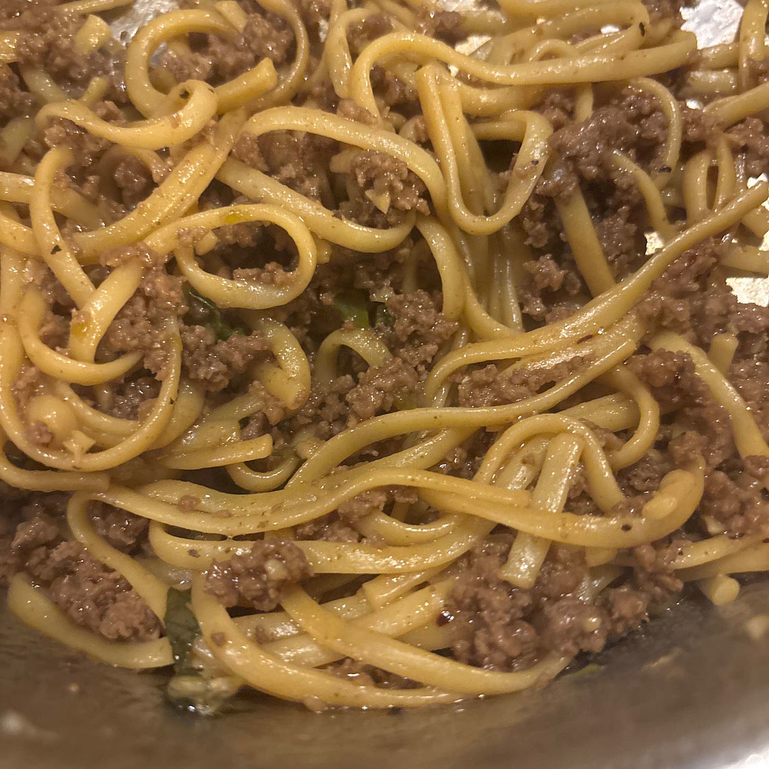 Mongolian Ground Beef Noodles
