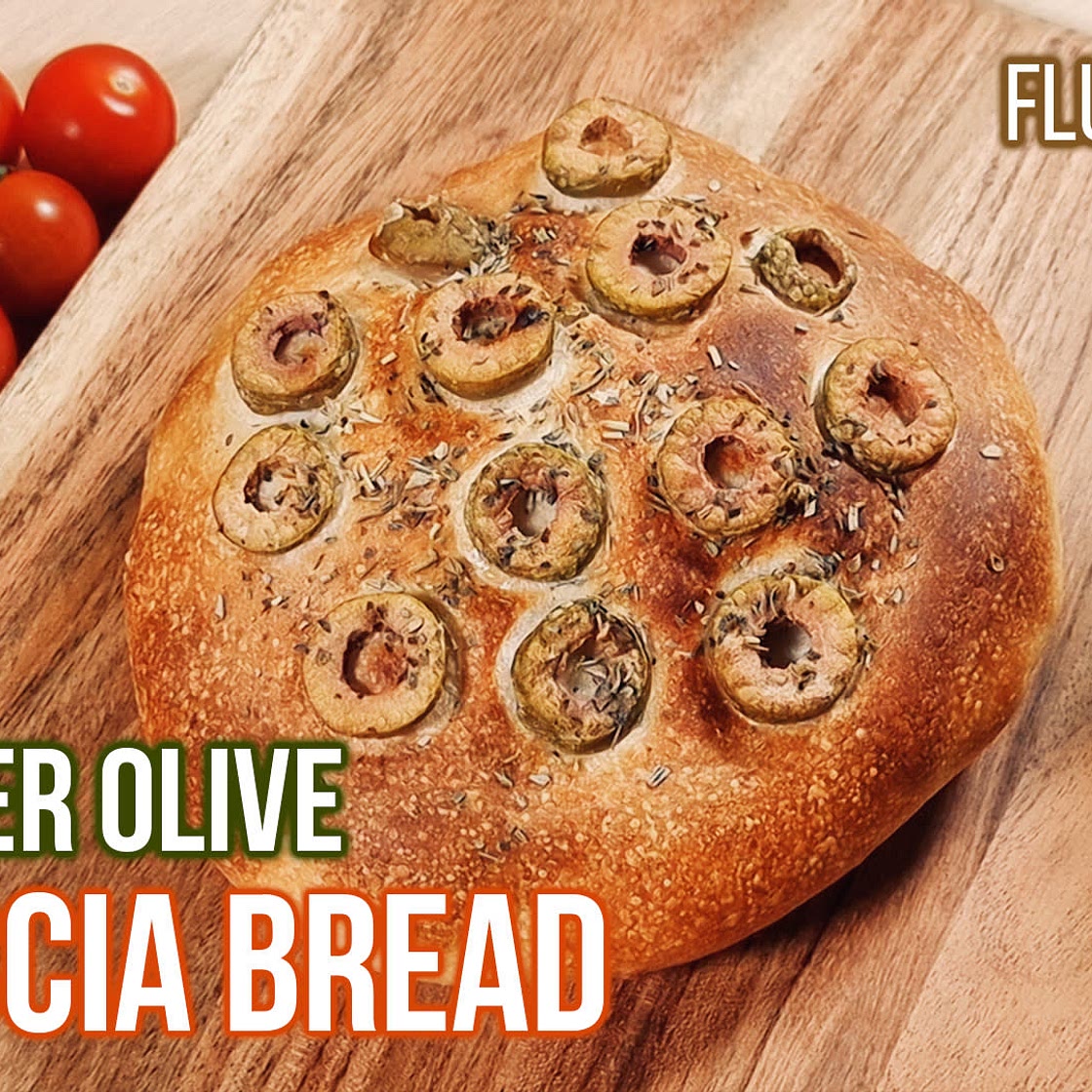Air fryer Olive Focaccia Bread - Fluffy Bread Pocket
