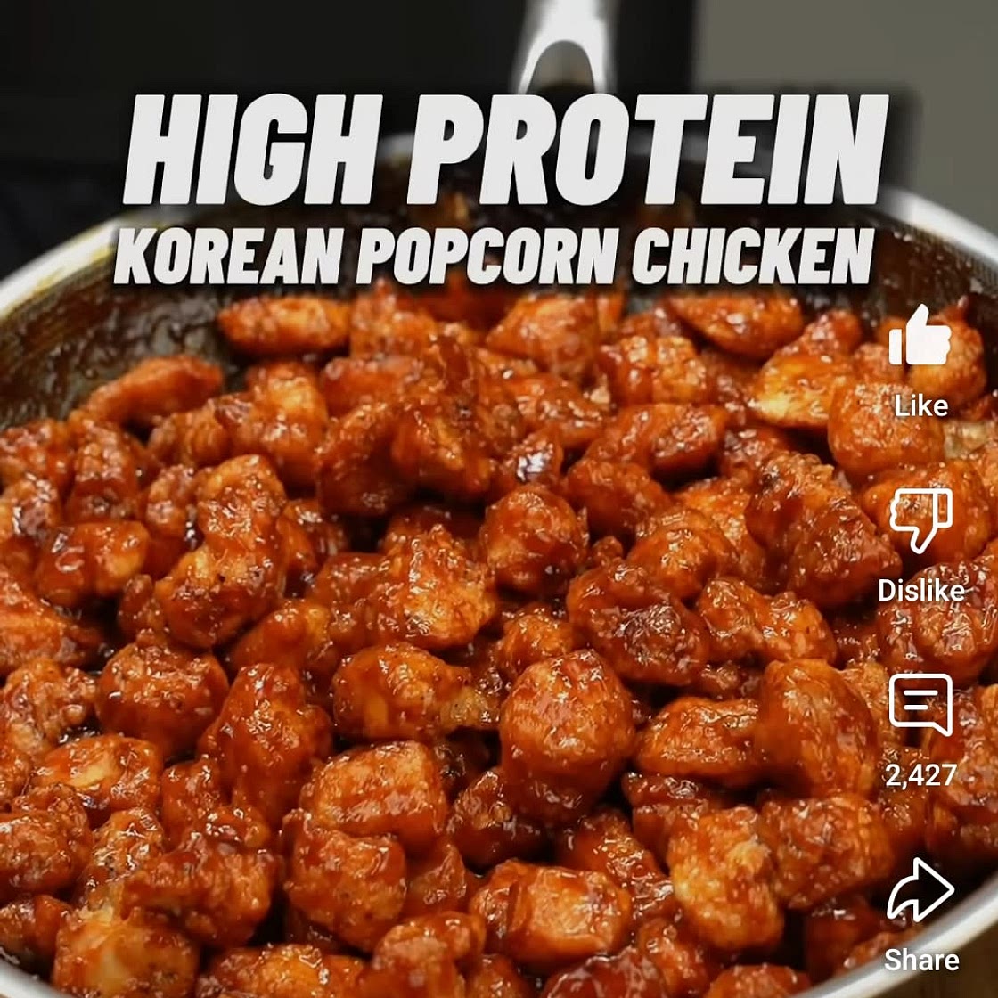 High protein Korean popcorn chicken