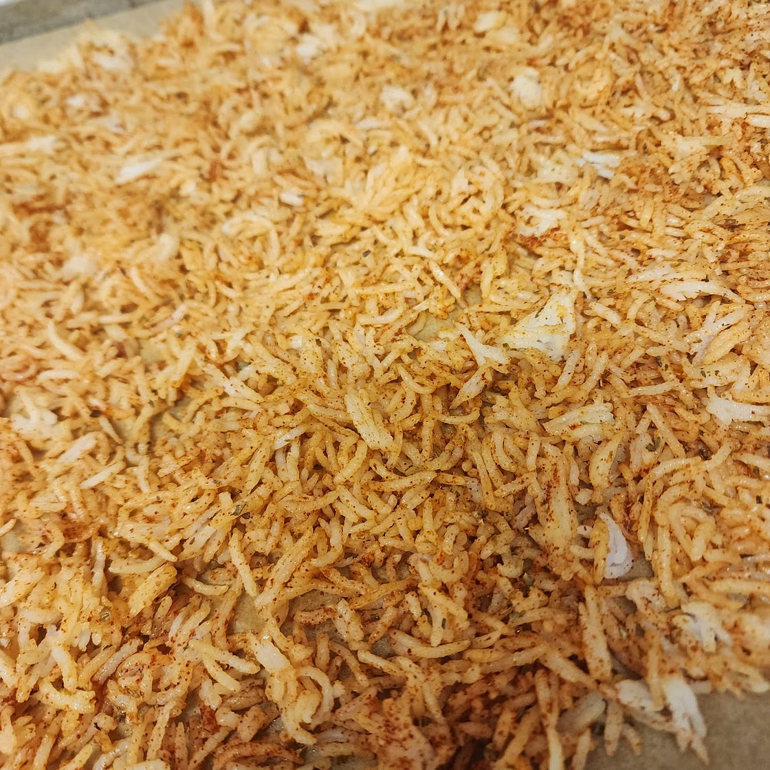 Chicken Swarma Crispy Rice Salad
