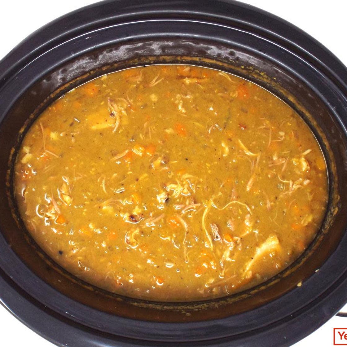 Slow Cooker Pork and Split Pea Soup