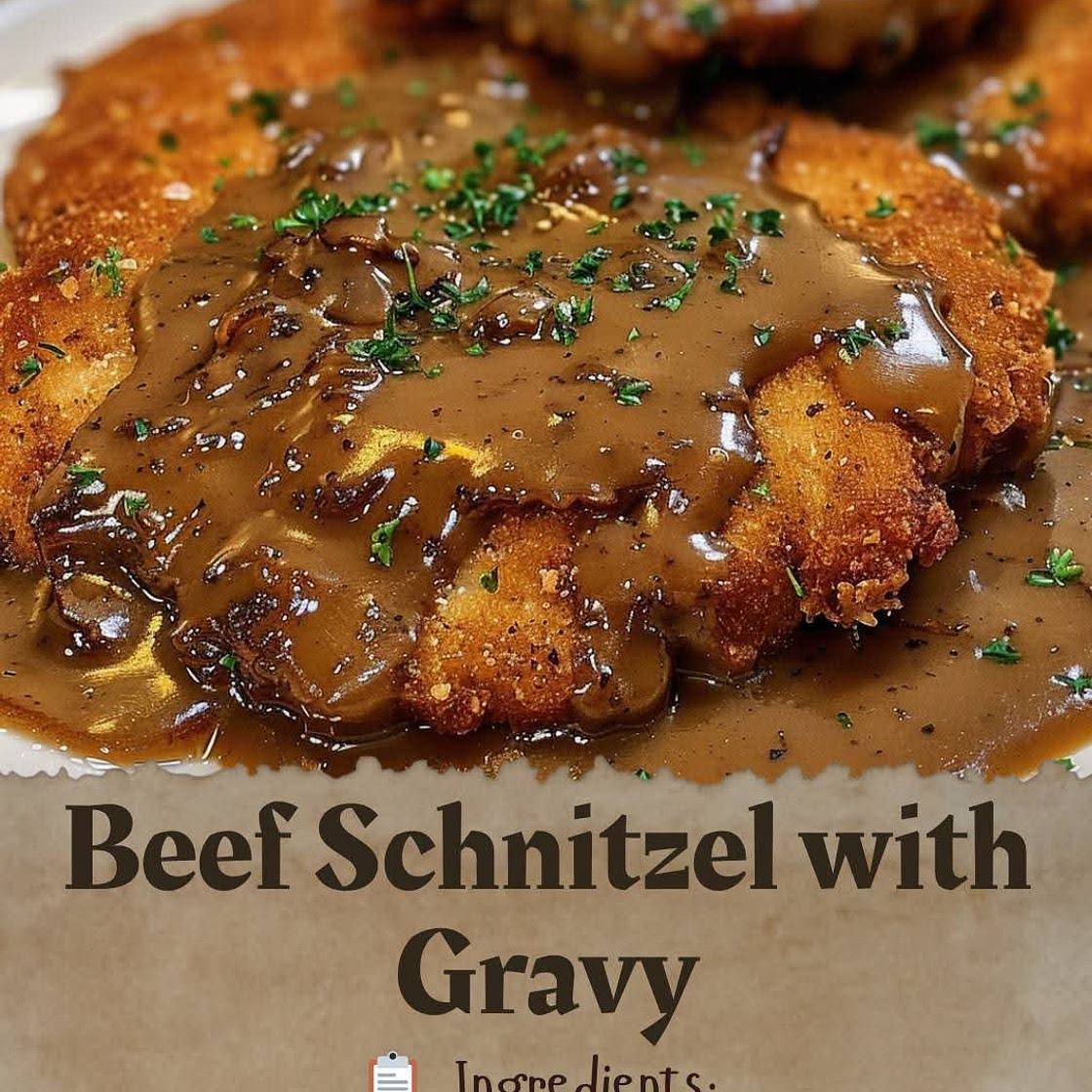 Beef Schnitzel with Gravy