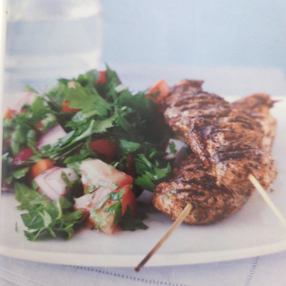 Sumac and paprika spiced chicken with herb salad
