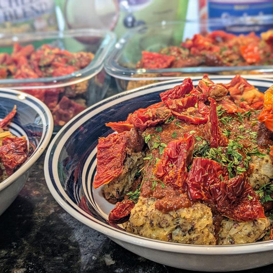 Baked Cauliflower Gnocchi with Sun Dried Tomatoes