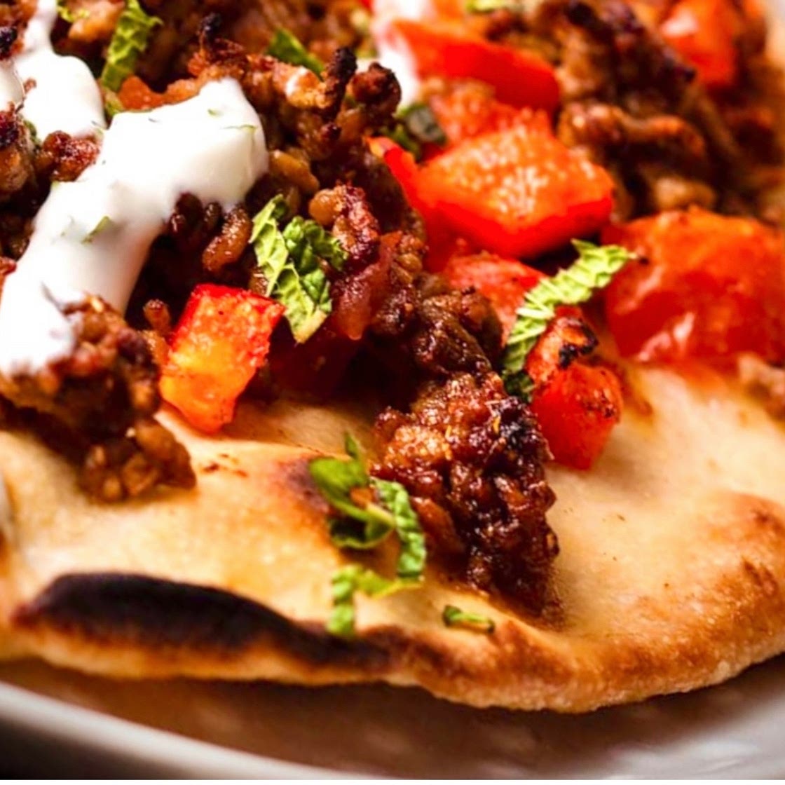 Man’oushe Soujok or Baked Spicy Sausage Flatbread