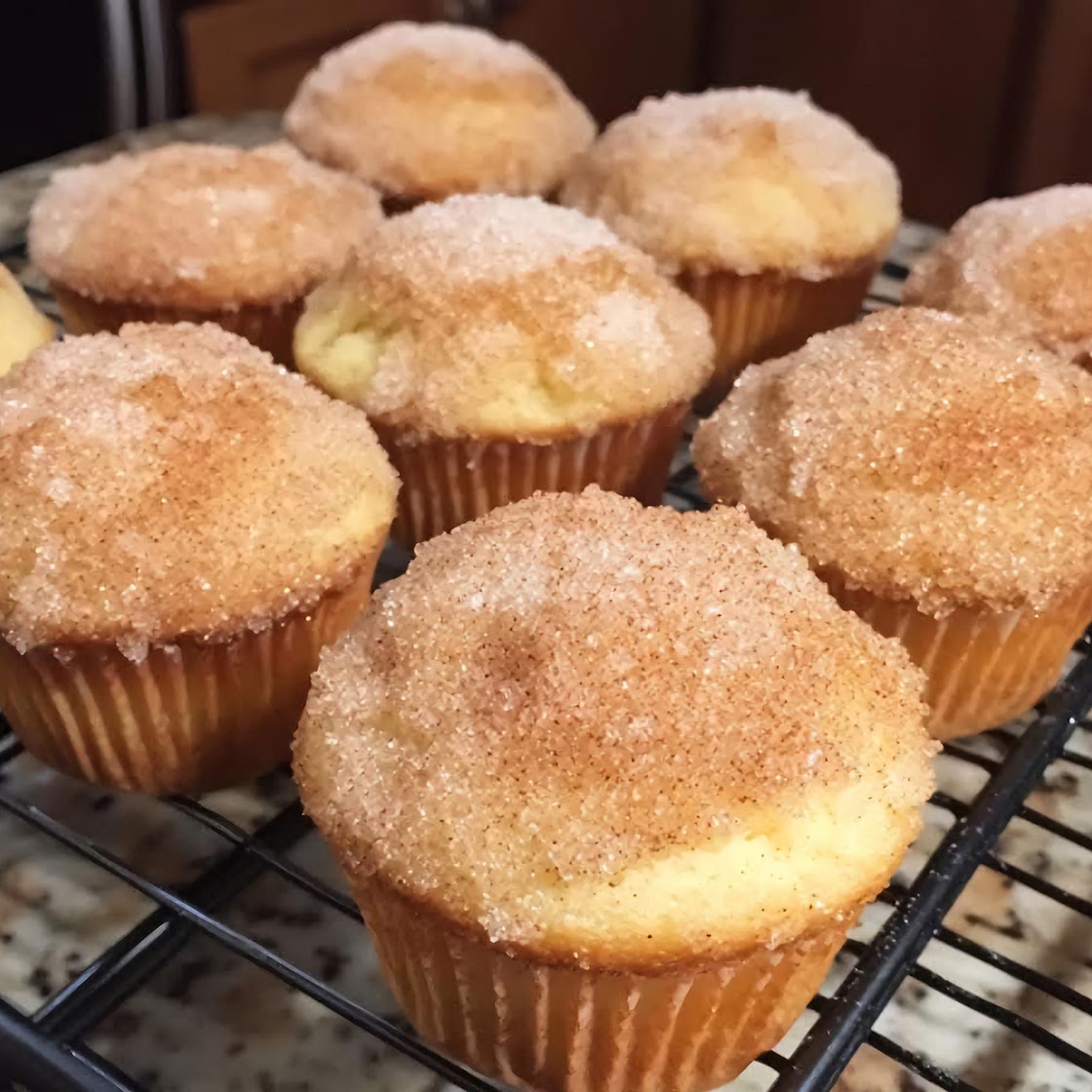 Fluffy Cinnamon Sugar Donut Muffins
