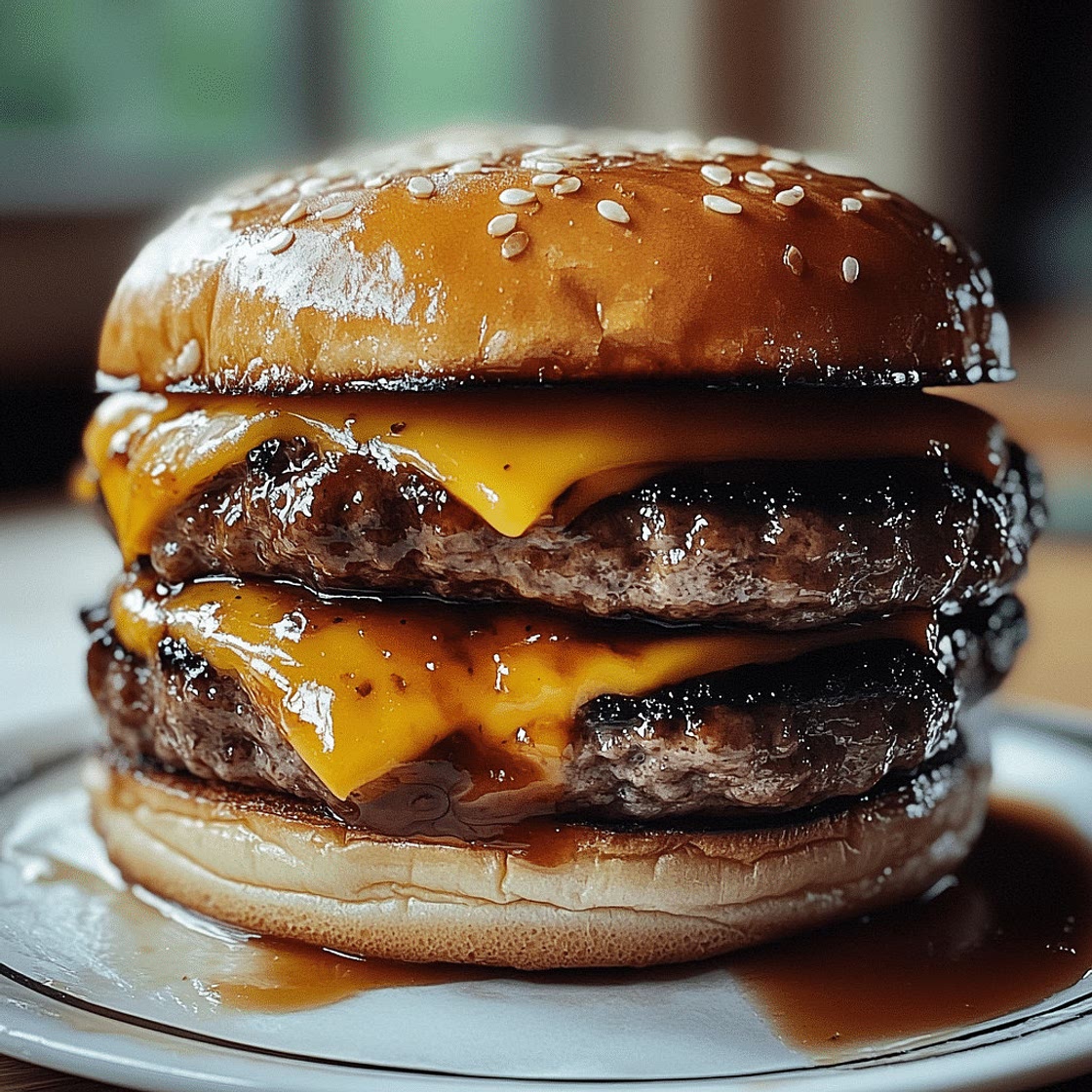 Teriyaki Parmesan Burgers with American Cheese