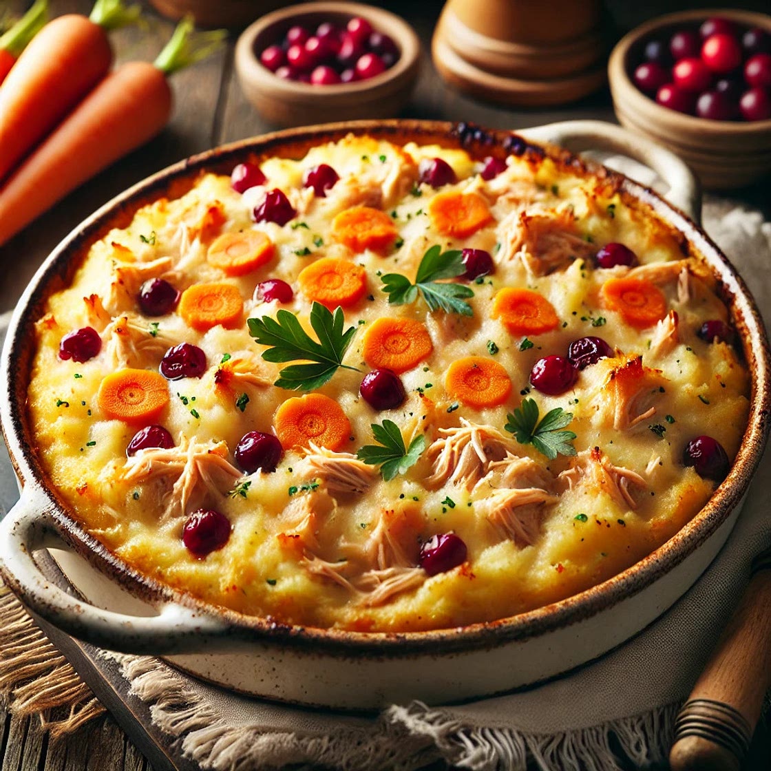 Parmentier de poulet aux carottes