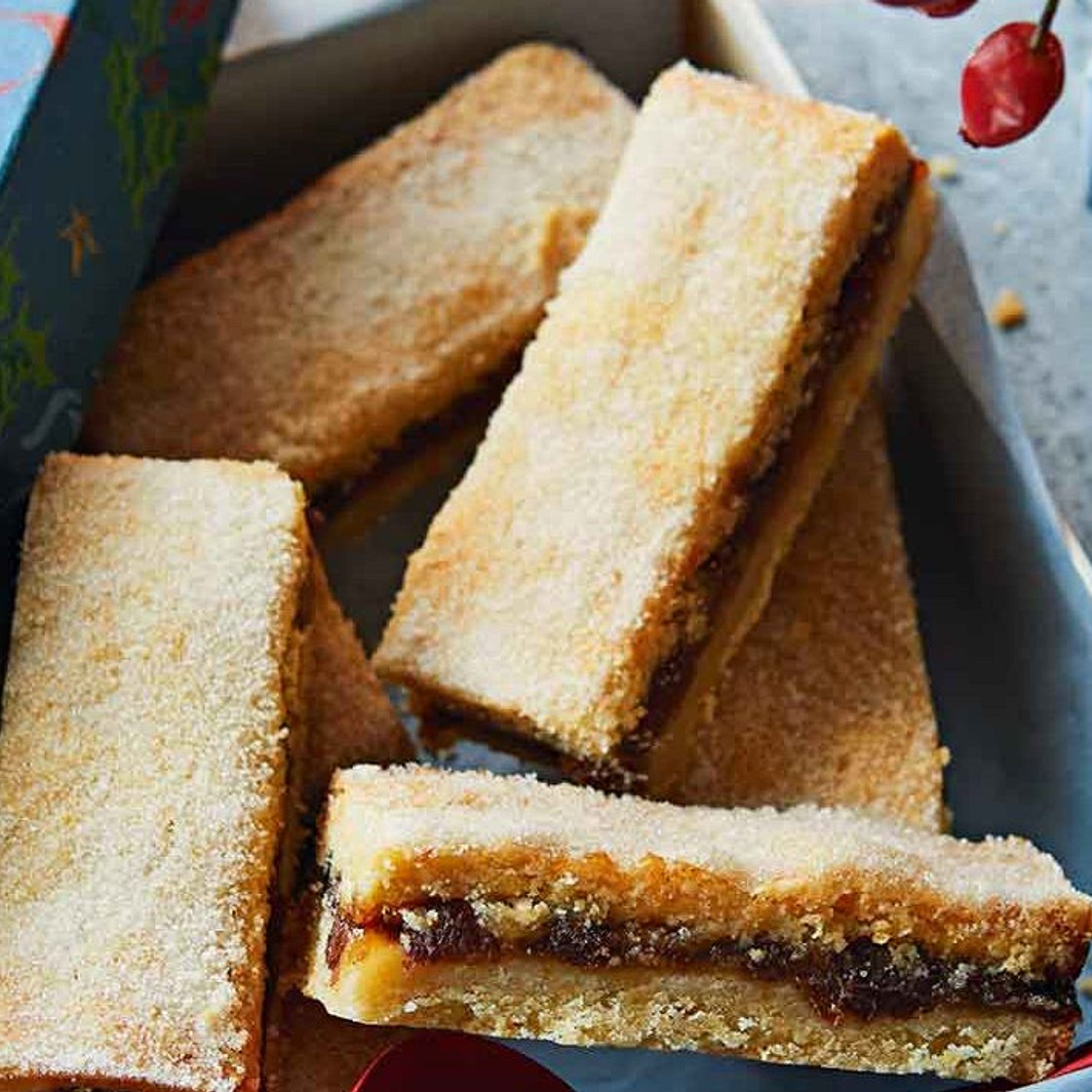Mince pie shortbread bars