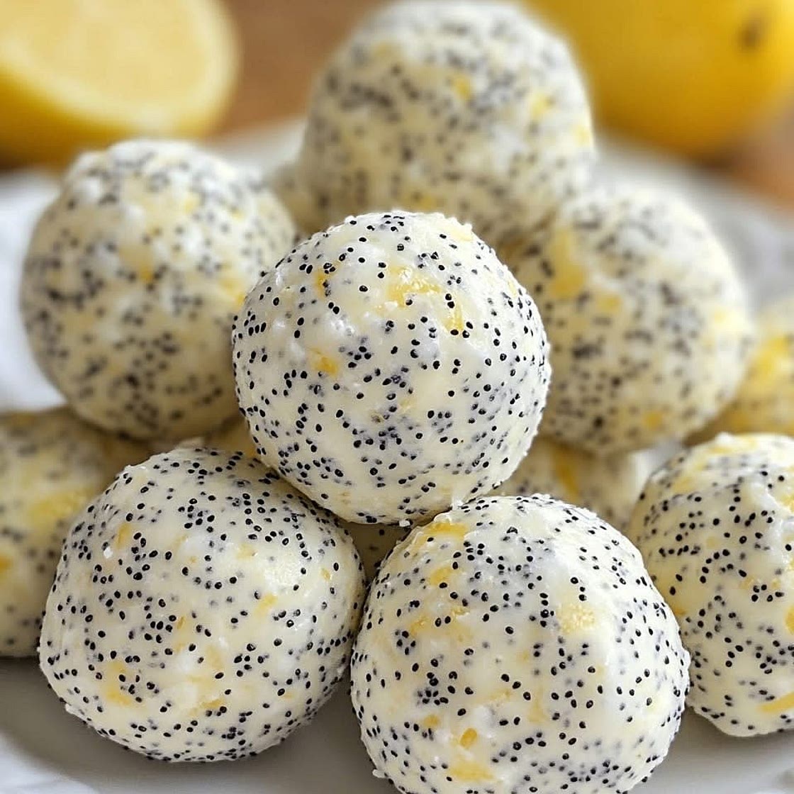 No-bake Lemon Poppy Seed Fridge Bites