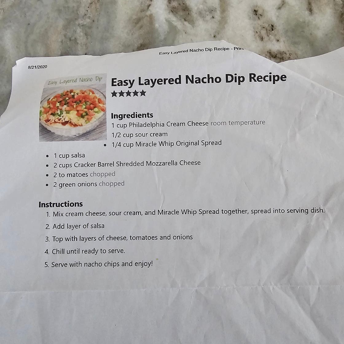 Easy Layered Nacho Dip