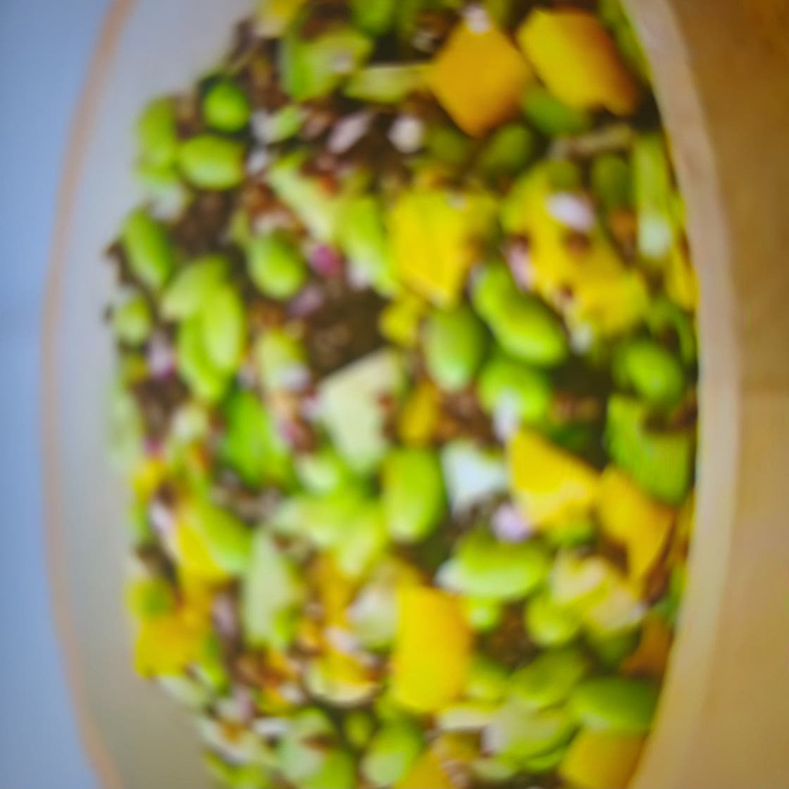 Healthy edamame salad