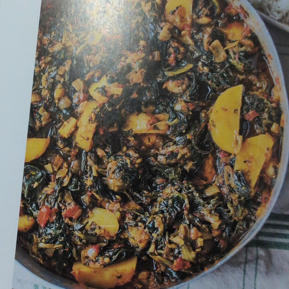 Pakistani-style aloo palak