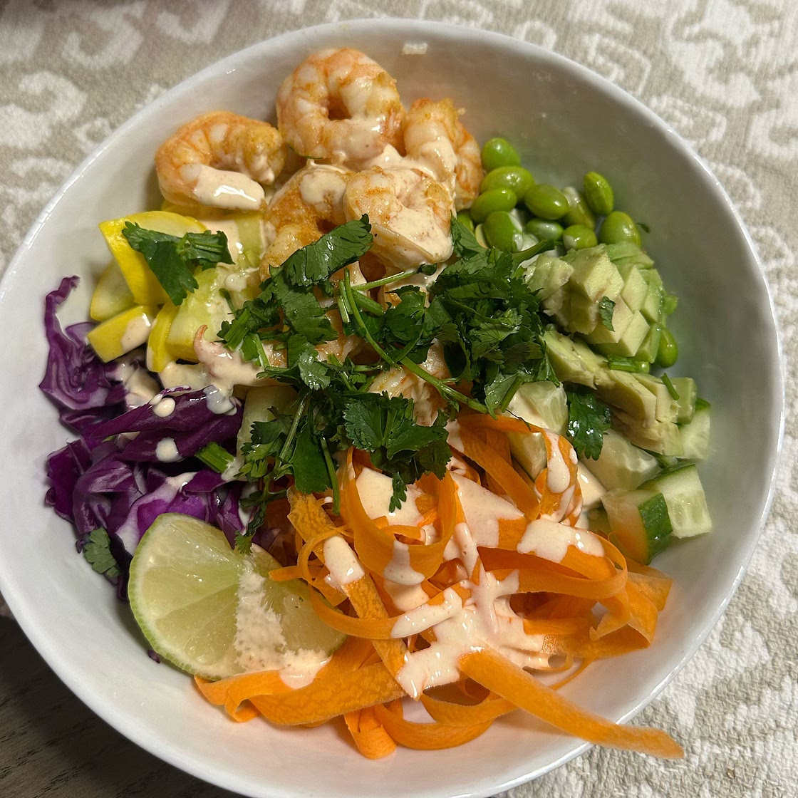 Shrimp Rice Bowls with Spicy Mayo