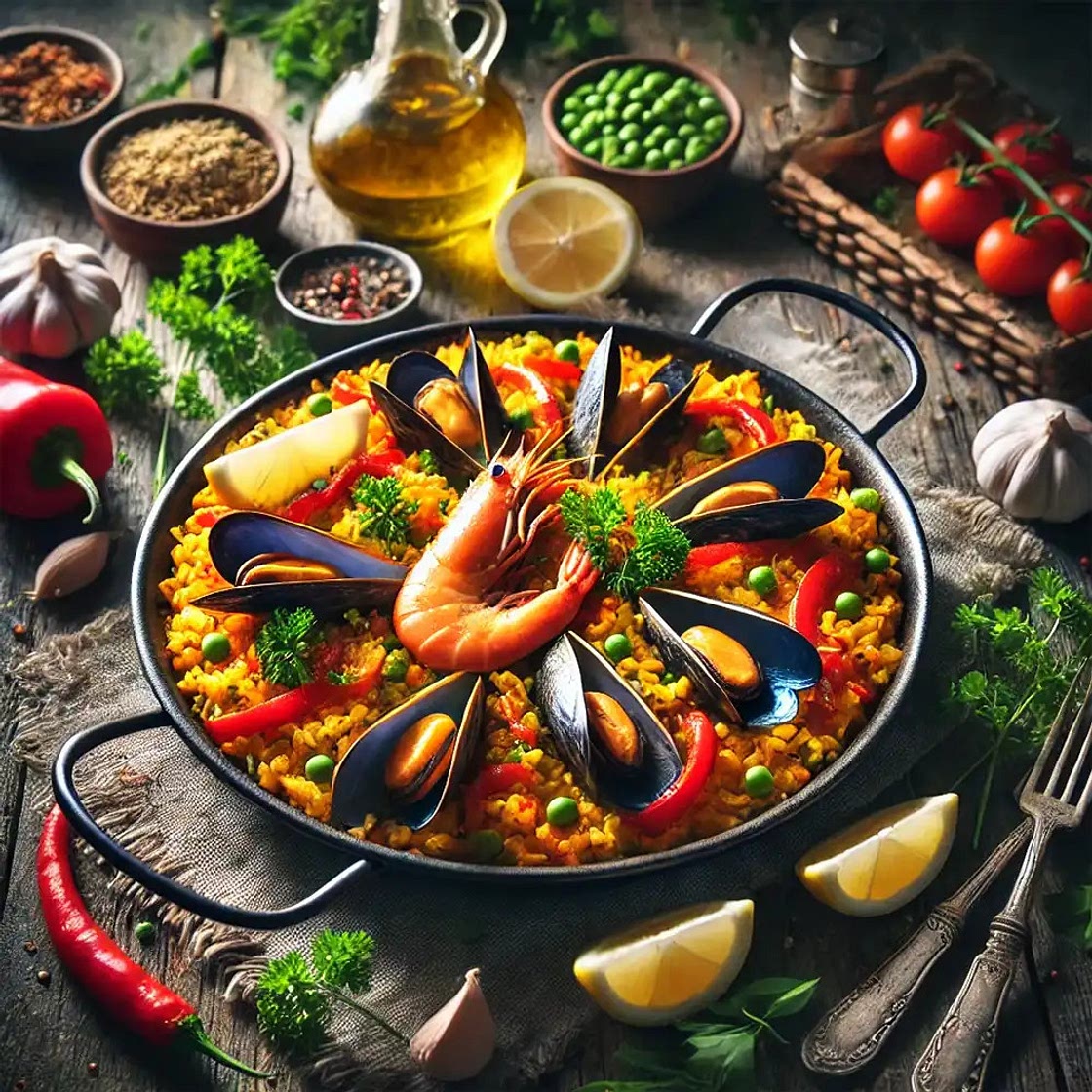 Recipe for Spanish-Style Seafood Paella