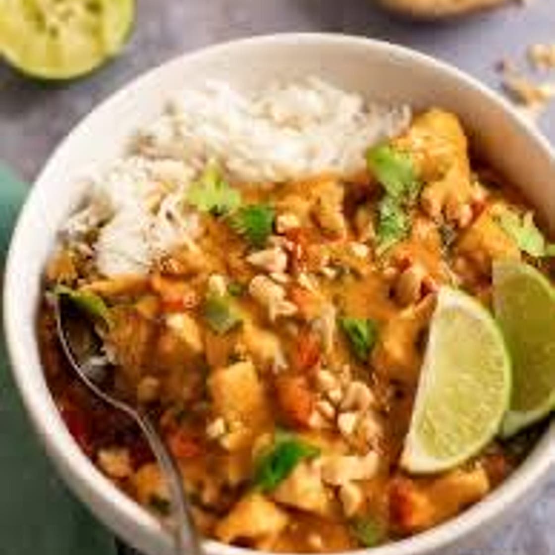 Panang Curry Pasta with Pine Nuts and Basil 