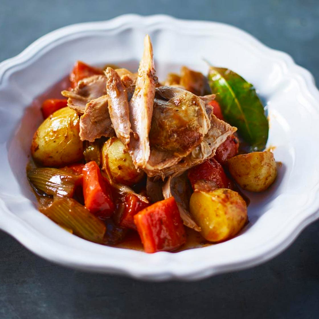 Pot-roast turkey drumstick