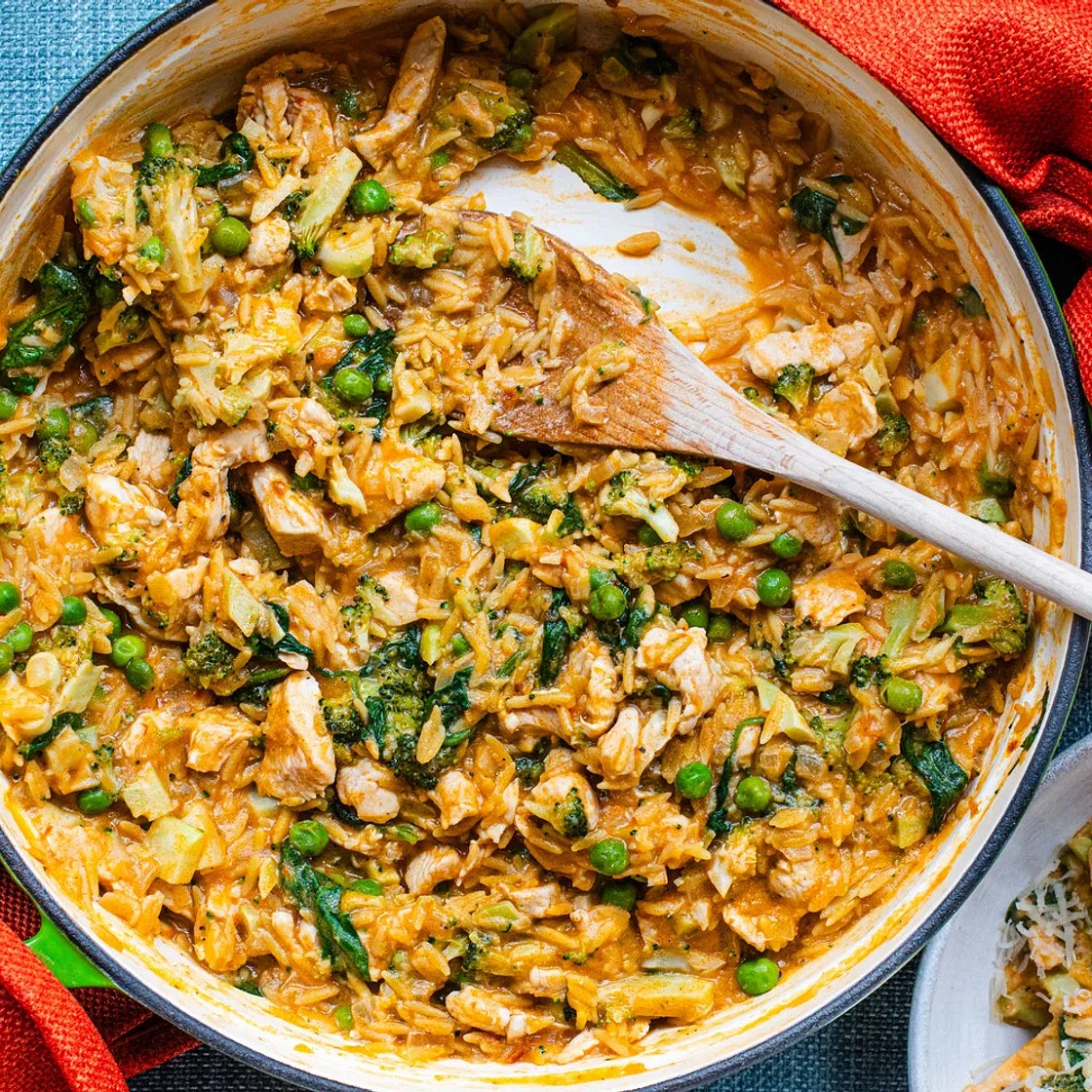 Chicken, Broccoli and Sundried Tomato Orzotto