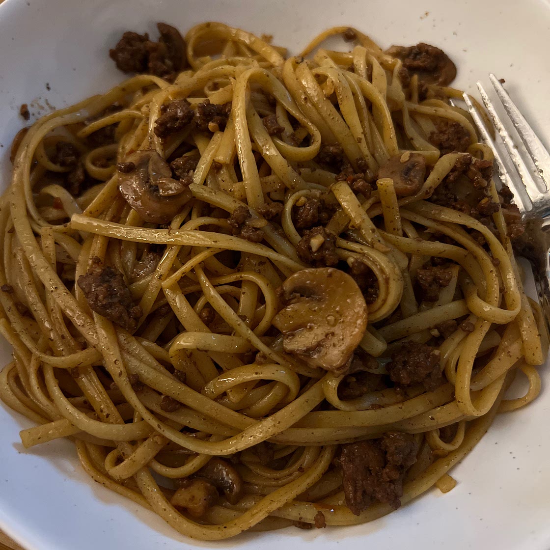 Mongolian Noodles with Ground Beef
