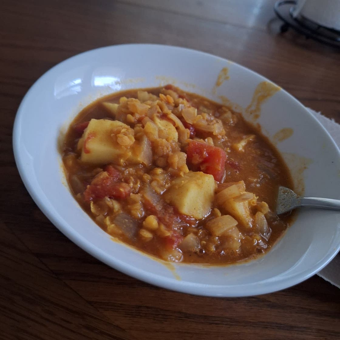 Lentil & sweet potato curry