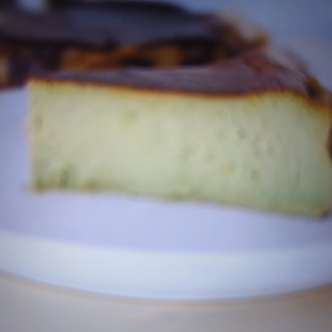 Pistachio Basque cheesecake