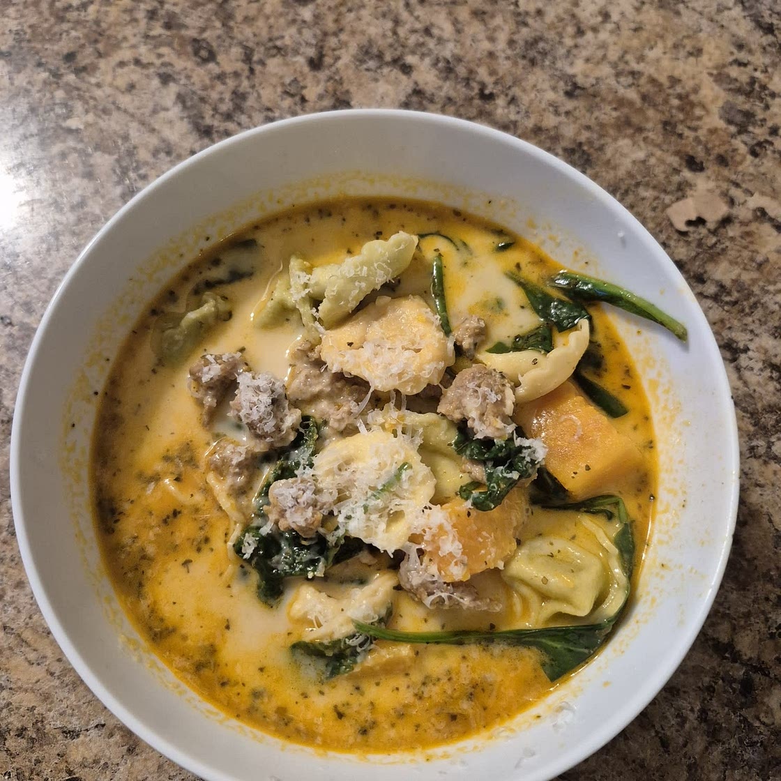 Creamy Sausage Tortellini Soup