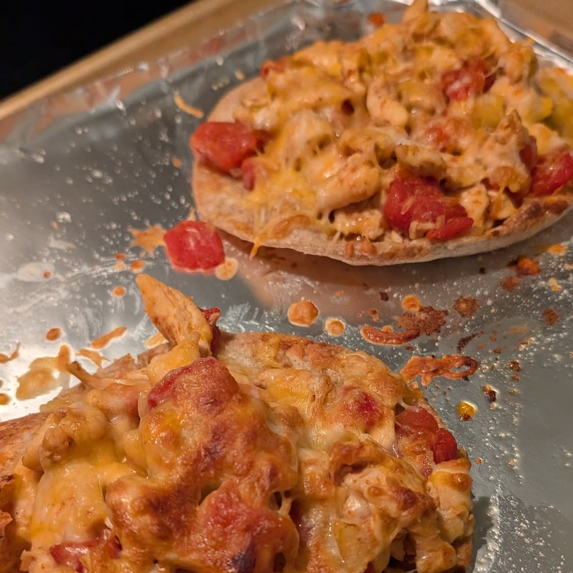 Cheesy Chicken Tostadas