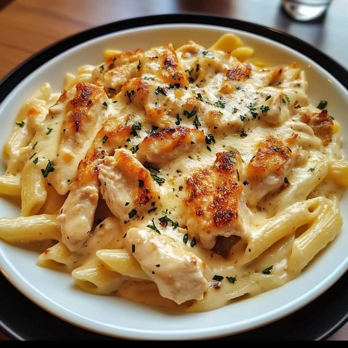 Creamy Mozzerela And Chicken Pasta