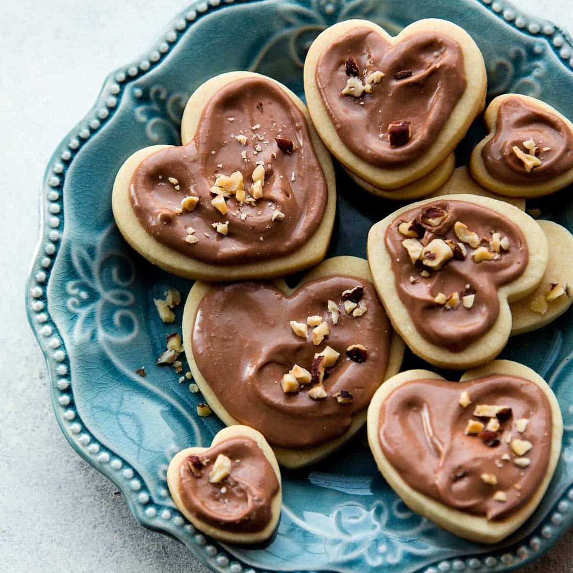 Soft Cream Cheese Cookies with Nutella Glaze