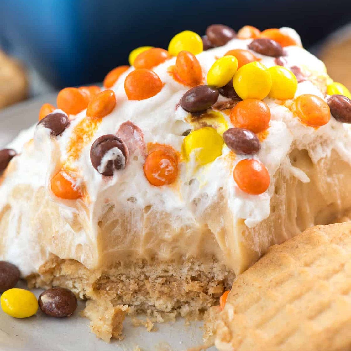 No Bake Peanut Butter Icebox Cake