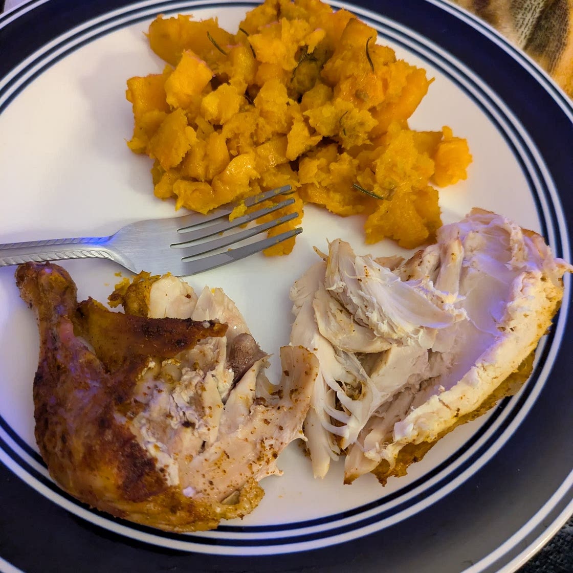 Dutch Oven Cornish Hens and Potatoes