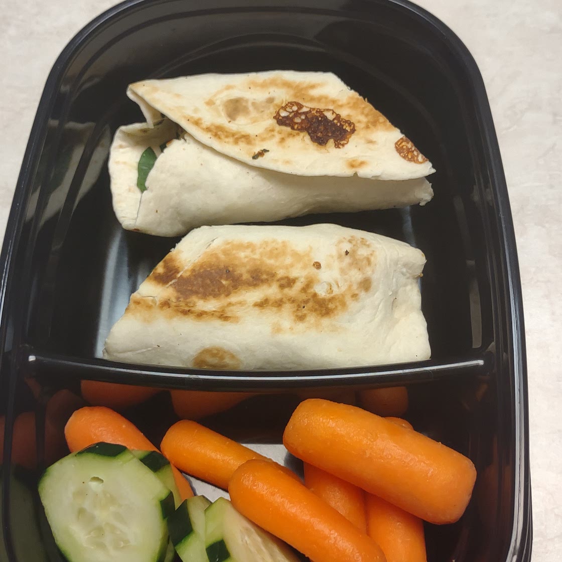 Chicken spinach wraps