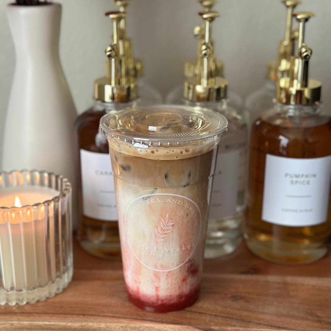 Strawberry Vanilla Iced Latte