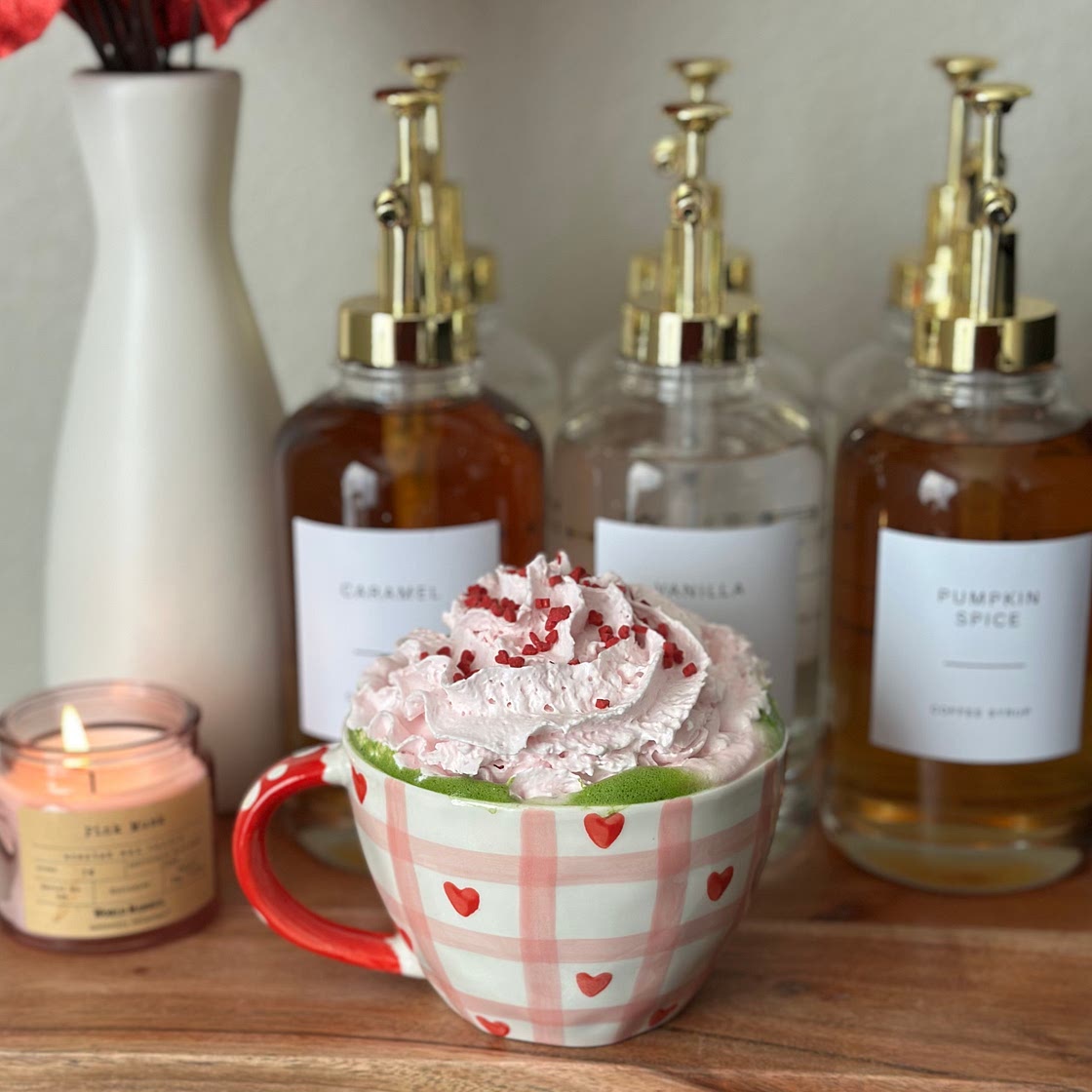 Hot Strawberry Matcha Latte