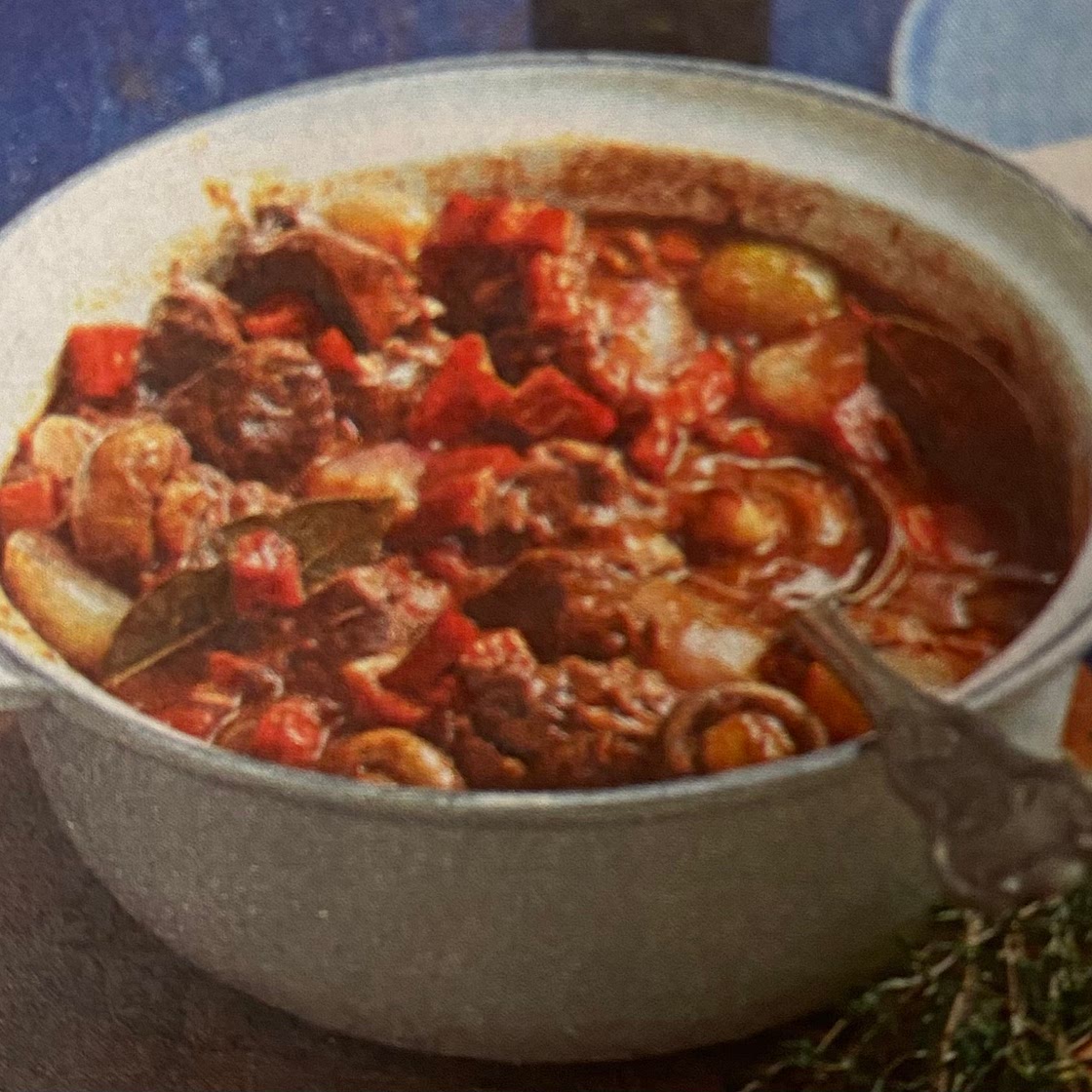 Beef, Red Wine and Veggie Stew 