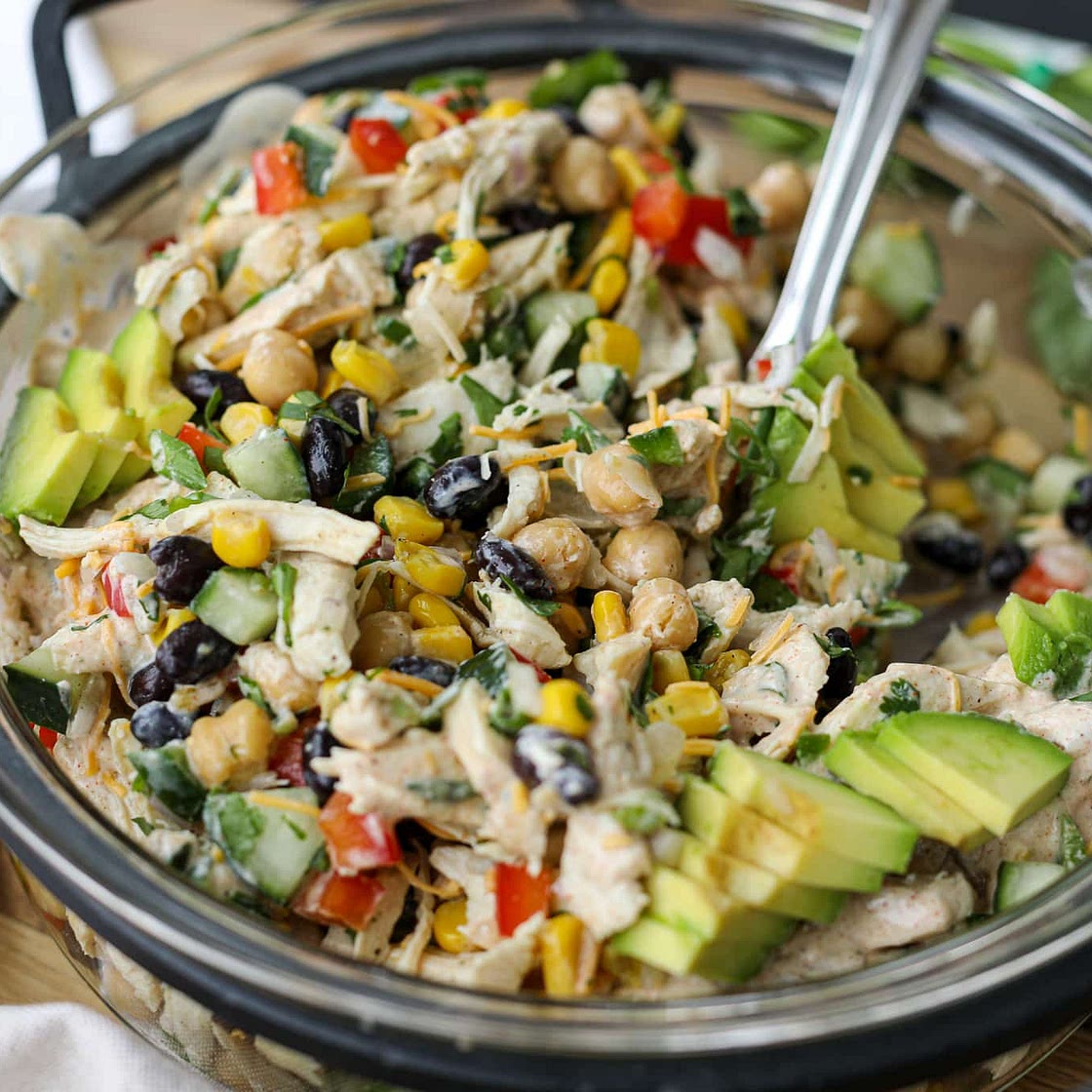 Southwest Shredded Chicken Salad