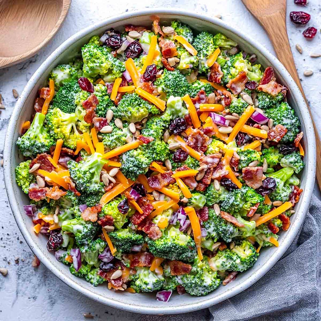 Broccoli Salad with Bacon and Cheddar