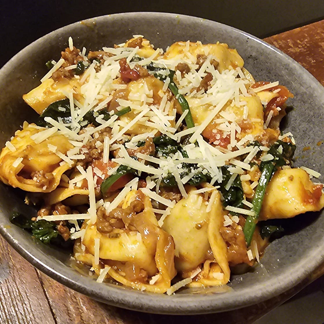 Italian Sausage Tortellini Skillet