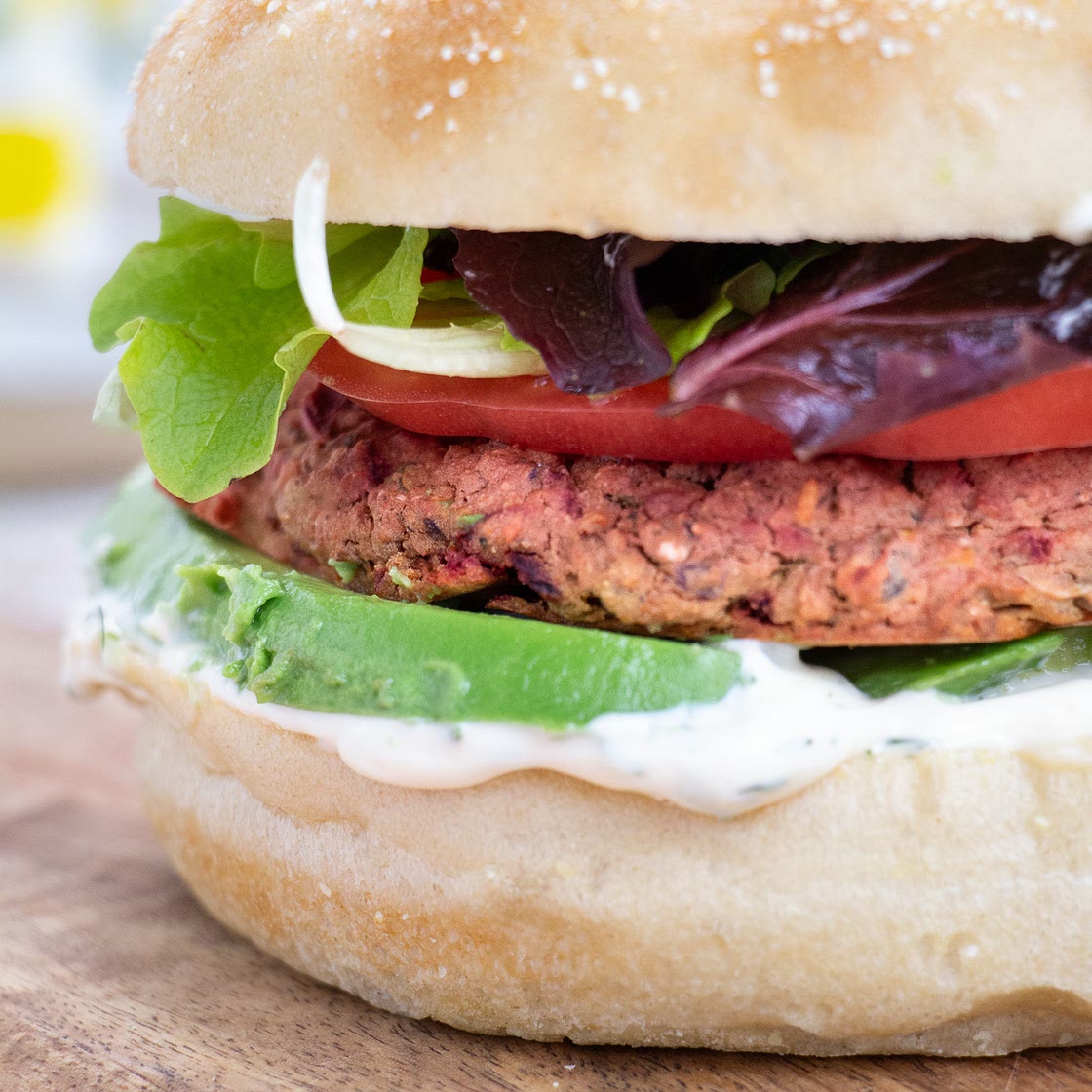 Lentil and Beetroot Burger