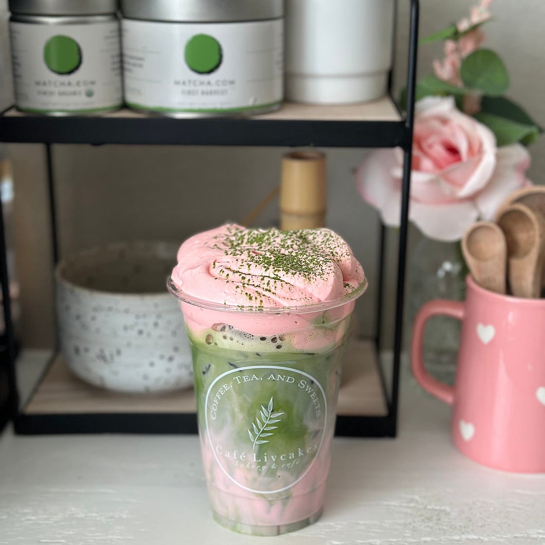 Strawberry Matcha w/ Strawberry Whipped Cream