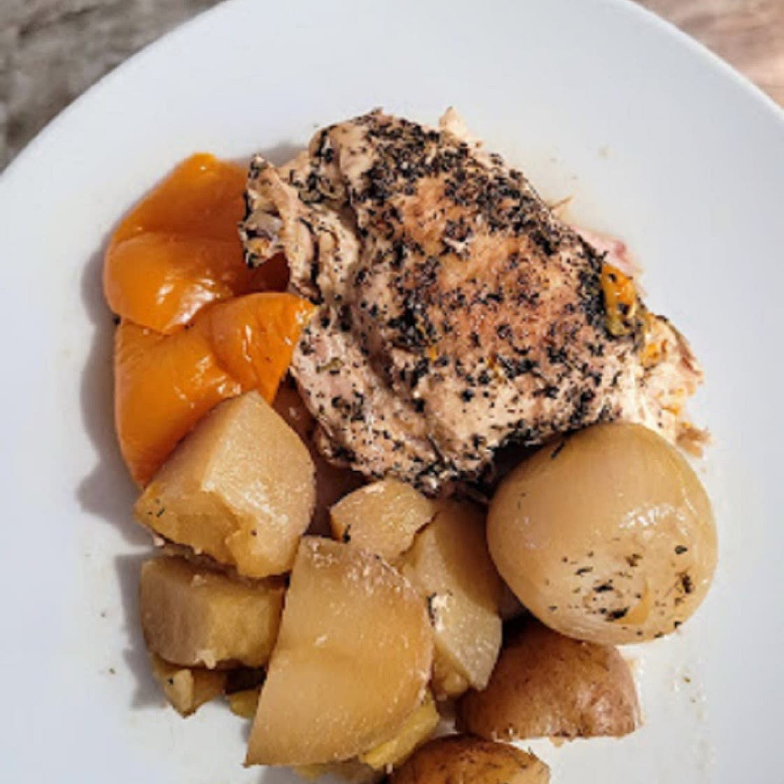 Slow Cooker Bone In Chicken and Potatoes