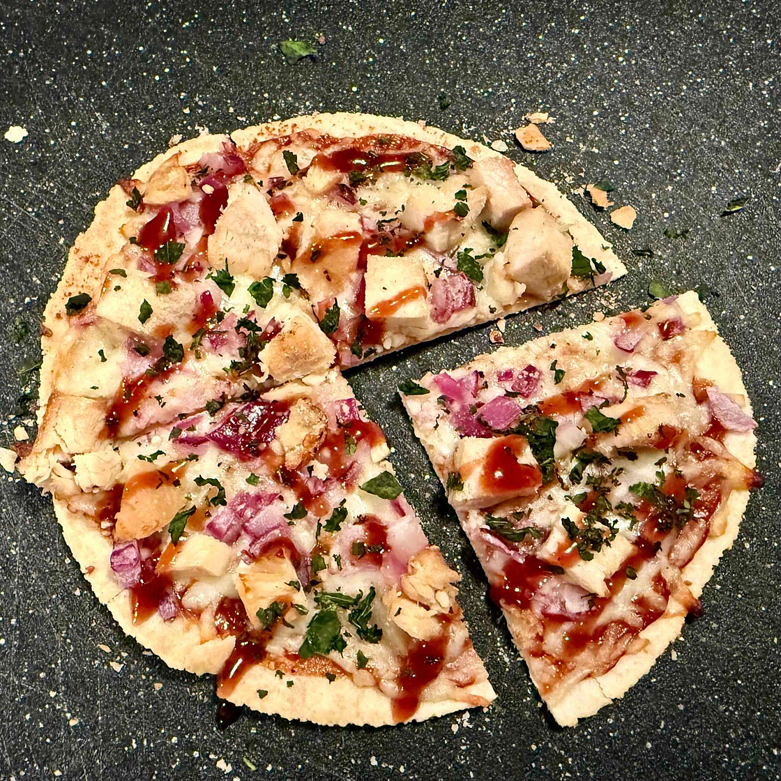 BBQ Chicken Almond Flour Tortilla Flatbread 