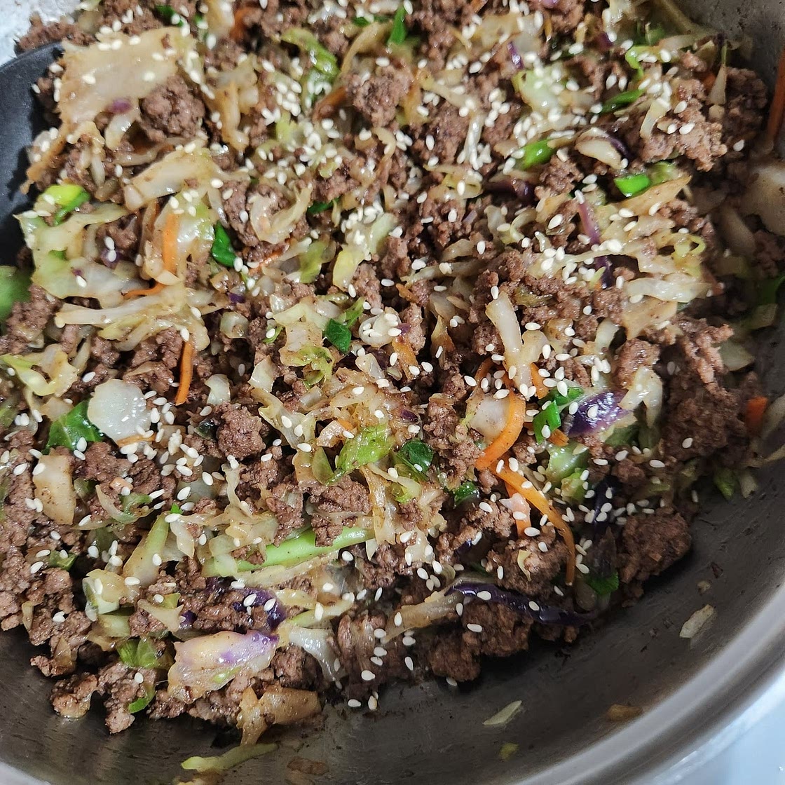 Ground Beef Cabbage Stir Fry