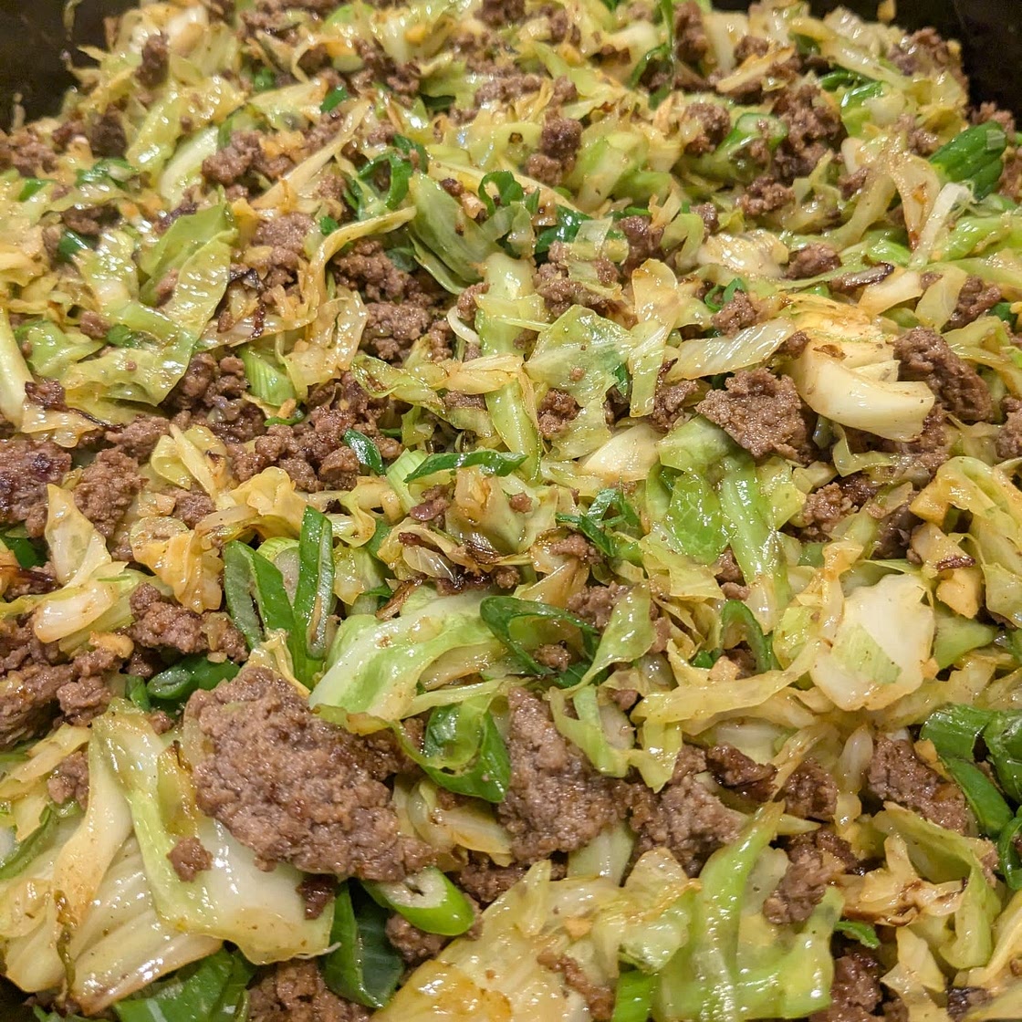 Ground Beef Cabbage Stir Fry