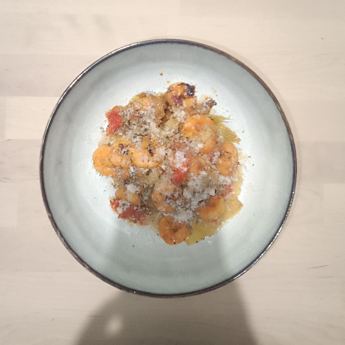 Tagliatelles de courgettes et crevettes