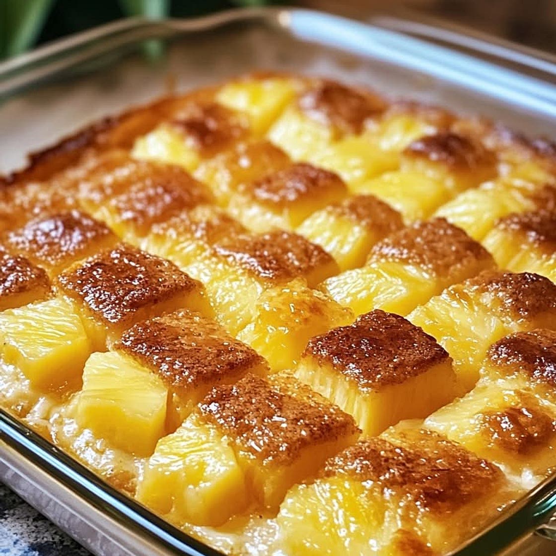 Pineapple 🍍  bread 🍞 & butter 🧈  pudding 🍮.
