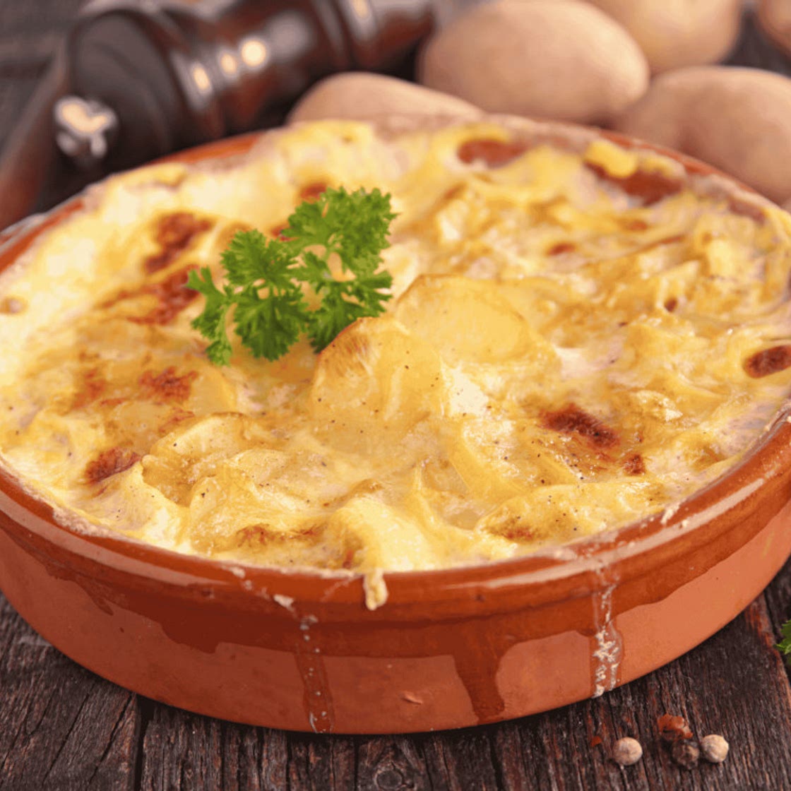 French Potato and Cheese Casserole