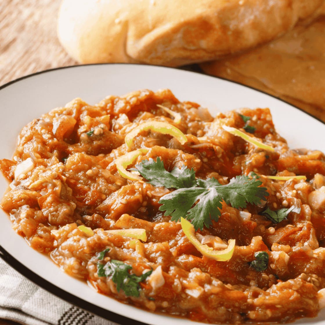 Indian Smoked Eggplant Mash