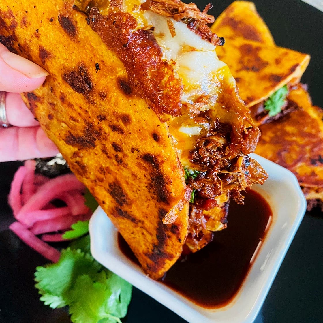 Blackstone Chicken Birria Tacos